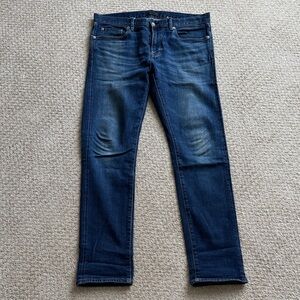 Uniqlo | 99% Cotton Medium-Dark Wash Denim Blue Jeans | Size 34 x 34